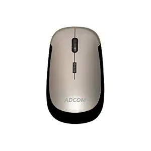 Adcom 4D Slim Wireless Optical Mouse with Nano Receiver (Metallic Grey)