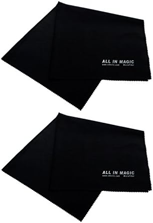 (OVERSIZE PACK) All In Magic® Premium Microfiber Cleaning Cloths - Extra Large Cloths Specially Designed for Large LCD, LED, 4K, 3D, Plasma TV Screens and Other Delicate Surfaces (Size : 16 x 16'' / 40x40 cm - 2x Black)