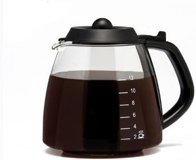 One All® GL312BL Universal 12-Cup Millennium Style Glass Replacement Carafe, Black (One All GL312BL Universal 12-Cup Millennium Style Glass Replacement Carafe, Black) by Medelco
