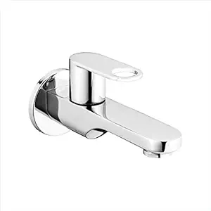 LAYSAN Droop Oreo Full Brass Long Body taps for Bathroom taps for Kitchen taps Quarter Turn tap with Foam Flow Chrome Finish (with Wall Flange and Teflon Tape)