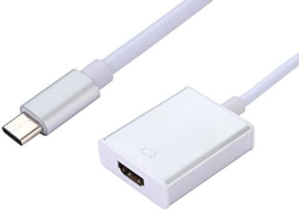 USB 3.1 Type C to HDMI Adapter USB 3.1 Type-C USB-C Male to HDMI Female Digital AV Adapter Converter for Apple The New Macbook/ Chromebook Pixel/Yoga 900/Asus Zen AIO/Lumia 950(1080P Full HD),Silver