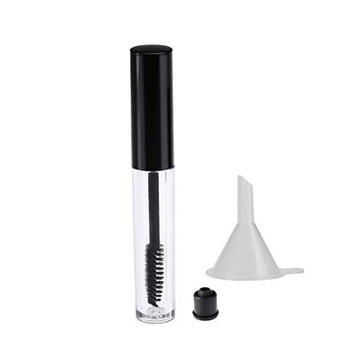 Frcolor 5pcs wiederverwendbar 10ml Set leer Wimpern Tube Mascara Container mit Wimpern Zauberstab Trichtern und Transfer Pipetten für Rizinusöl - 5