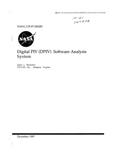 Preisvergleich Produktbild Digital PIV (DPIV) Software Analysis System