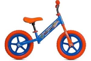 Magikbike Bicicletta per bambini Hot Wheels Balance Bike, Blu e Arancione, per Bambini da 1,5 a 4 anni. Sellino e manubrio regolabili