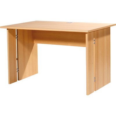 Schreibtisch Arbeitstisch Morino 120 cm mit Wangenfu (Farbe: buchefarben) Schreibtisch Arbeitstisch Morino 120 cm mit Wangenfu (Farbe: buchefarben)