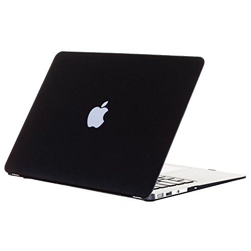 YGJ® Matte Silky-Smooth Satins Touch Hard Shell Case Cover for Apple Macbook (MacBook Air 13.3″, Black) - 2