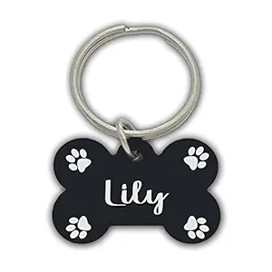 AWANI TRENDS Lily Pets Name/Identity Tag Bone Shape Tag for Dogs and Cats , Dog ID tag -ATPET02052