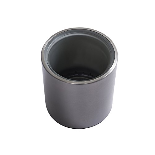 WC-Garnitur Toilettenbürste Edelstahl mit Glaseinsatz 36 cm inkl. Ersatzbürste - 2