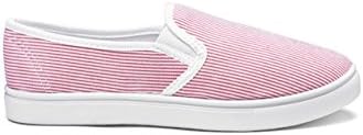 New Womens Heavenly Soles Canvas Shoes in Red Stripe 4