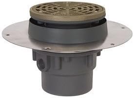 Soux Chief 822-2PNR Halo Adjustable Floor Drain with Deck Flange Schlage 40 Hub Connection by Soux Chief