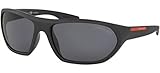 66/17/135 Prada Linea Rossa 0PS 18US Gafas de sol, Matte Black, 65 para Hombre
