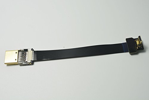 Neue schwarze FPV HDMI Kabel Micro Schnittstelle zu Standard-Schnittstelle für GH4 BMPCC A5000 A6000 A7S A7R 90 Grad DJI 10CM - 5