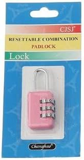 Pink Padlock - 3 Digit Combination - TSA Approved - For Travel Suitcases, Luggage Bags, School &amp; Gym Lockers, Filing Cabinets etc