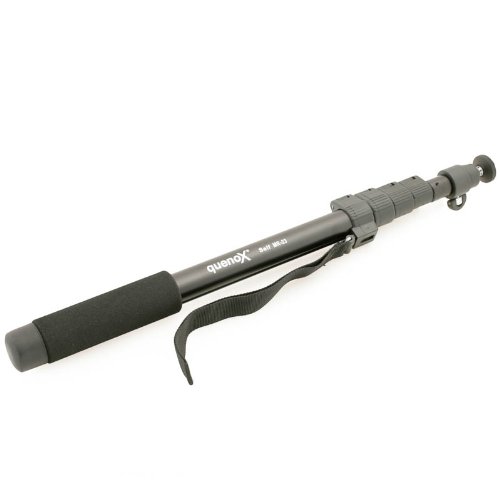 Quenox MR-23 Teleskop-Handstativ Selfie-Stick fr kleine DSLR-Kamera, Systemkamera, Digitalkamera oder GoPro-Kamera - auch als Mikrofon-Angel oder Einbeinstativ nutzbar