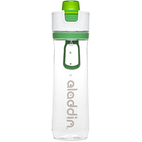 Aladdin 33725 Active Hydration Tracker Bottle mit Zählring, 0,8 L, Trinkflasche, Tritan, grün, 7,9 x 8,1 x 26,9 cm