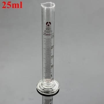 Preisvergleich Produktbild 25 ml Glas Meßzylinder Rohr Laborglas