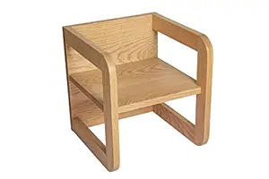 Utopia Choice Petit Cube Chair cum Table (Canadian Ash Wood) | 32cm x 33cm x 35cm | 4 in 1 Use for Toddlers Baby Kids Adult Seating | Canadian Ash Wood | Clear Child-Safe Polyurethane Coat