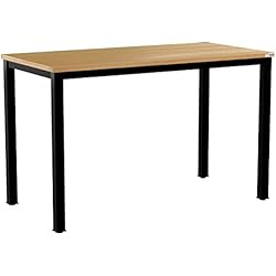 Need Bureau 120x60cm d'ordinateur Table Informatique Meuble de bureau pour Ordinateur pour salle à manger, salon, cuisine, Teck Chêne Couleur