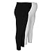 Heavenly Bump Maternity Crop Leggings - Lace Trim, Black & White (2 pack) M