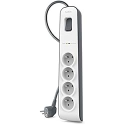 Belkin - BSV400ca2M - Multiprise/Parafoudre 4 Prises - Cordon de 2m - Blanc (Protection jusqu'à 525 joules)