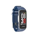 Smart Armbanduhr,Miya Wasserdicht Fitness Tracker mit Pulsmesser Aktivitätstracker Pulsuhren Smart Watch Band Fitness Armband Uhr Schrittzähler Herzfrequenz Kompatibel mit Android und IOS-Blau
