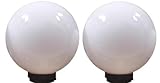 2 x 400mm Kugelleuchte LD-Handel Kugelleuchte Kugellampe Gartenlampe Lampe Leuchte Sockellampe 2er Set 2 x 40 cm
