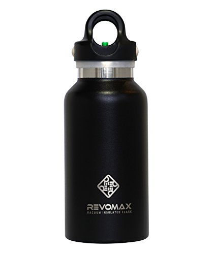 RevoMax Vacuum Insulated Stainless Steel Sports Water Bottle with Standard Mouth (Onyx Black, 355ml) RevoMax Vacuum Insulated Stainless Steel Sports Water Bottle with Standard Mouth (Onyx Black, 355ml)