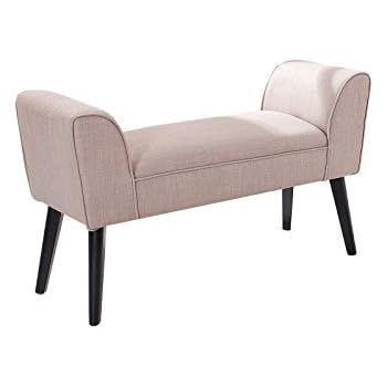 HOMCOM Polsterbank Sitzbank Lounge Sitzhocker Vintage Retro mit Knöpfen