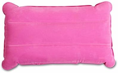 SHENCHI Outdoor inflatable pillow driving travel travel pillow pillow flocking inflatable neck comfort pillow , pink