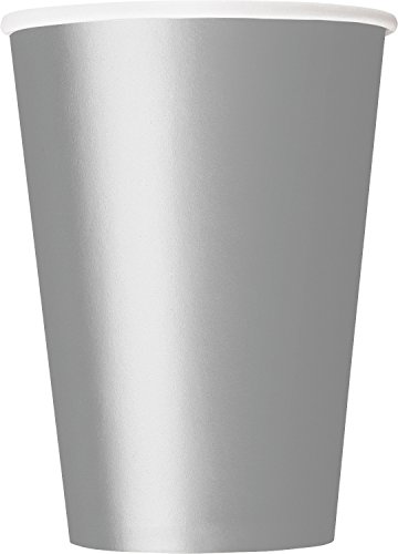 Unique Party 33447 - 12oz Silver Paper Cups, Pack of 10