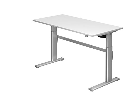 Schreibtisch Hammerbacher Serie XM 160 cm Elektrisch Aluminium / Holz Dekor whlbar, Dekor:Weiss Schreibtisch Hammerbacher Serie XM 160 cm Elektrisch Aluminium / Holz Dekor whlbar, Dekor:Weiss