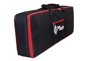 GIG Master Keyboard & Piano Case/Cover/Backpack For Roland GO 61 Keys Heavy Duty Lightweight Bag with Front Pocket, Black & Red Color