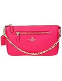 COACH-Bolso, diseño de mujer, cierre con cremallera, un bolsillo frontal con cremallera y cadena, diseño de flores,-Female Rosa