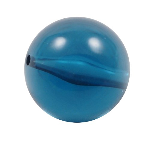 120 Stück transparente Perlen, Kunststoffperlen rund 14 mm, blau, Perlen aus deutscher Produktion