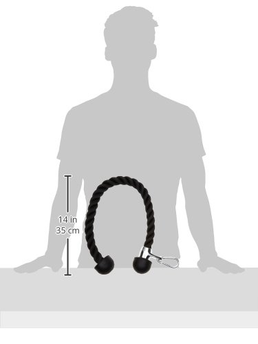 C.P. SPORTS Karabinerhaken Trizepsseil, Schwarz, 70 cm - 2