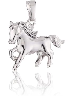 Xaana Kinder-Anhänger Pferd glanz Silber rhodiniert 925 Sterling Silber AMZ0043