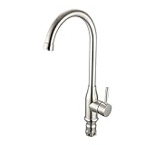 ChuangYing Wasserhahn, Edelstahl Gebürstet Warmen und Kalten Tellerhahn, Nettogewicht 1.312G