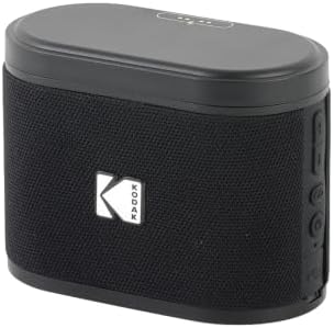 KODAK SOUNDBRIX - Altoparlante portatile senza fili, connessione fino a 100 altoparlanti, dock magnetico e suono potente 5 W, 3 ore, colore: nero