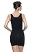 Franato Women's Seamless Maternity Sleeveless Dress Slips Medium Black
