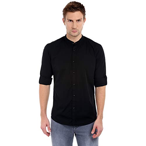Dennis Lingo Mens Solid Casual Full Sleeves Black Cotton Shirt RS.549 (70.00% Off) - Amazon Dennis Lingo Mens Solid Casual Full Sleeves Black Cotton Shirt RS.549 (70.00% Off) - Amazon