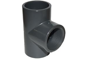 PVC T-stycke 90° reducerad d 50 x 1/2 x 50 mm