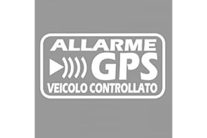 STICKERSLAB GHIRARDI StickersLab - Adesivi Allarme GPS antifurto satellitare per Evitare i furti Auto Moto Camion Caravan (Quantità - 4 Pezzi (12x6cm))