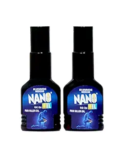 NANO Ayurvedic Pain Relief Oil For Body , Back , knee , Legs , 60 ML ( Pack of 2)