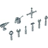 LEGO Star Wars - 9-teiliger Werkzeugsatz f�r Minifiguren in silber Schraubenzieher Hammer �lk�nnchen Schl�ssel Bohrmaschine Radkreuz Zange Ratsche - Lego