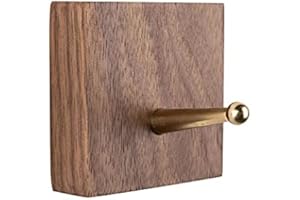 HomeDo Kleiderhaken, Holz, Wandmontage, Vintage-Design, handgefertigt, für Hut und Hut 4Pack Walnut-3inch