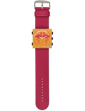 S.T.A.M.P.S. Stamps Uhr KOMPLETT - Zifferblatt Flamingo mit Armband Satin pink