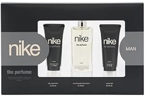 NIKE - The Perfume Man, Estuche de Regalo Hombre, Colonia 75 ml + After Shave 75 ml + Gel de Baño 75 ml, Eau de Toilette Natural y Masculino, Aromática Amaderada, Fragancia Intensa, Juvenil y Duradera