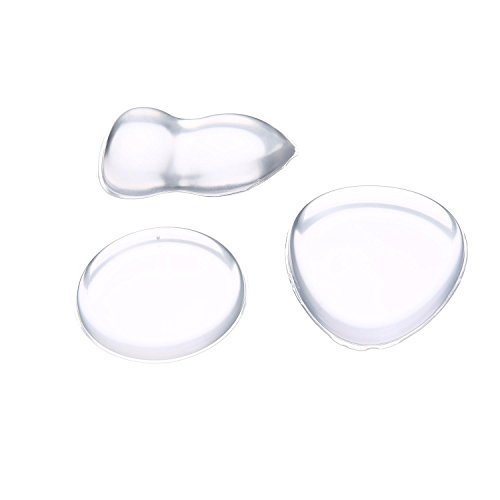 niceEshop(TM) 3pcs Silicone Makeup Sponge Powder Puffs Silicone Makeup Puffs - Transparent- Zero Makeup Waste