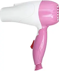 LOYZO Professional Nova 1000W Hair Dryer Plastic and Steal Pink Medium Hair Dryer for Men and Women- Multicolor