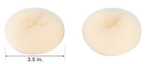 CLOTHOBEAUTY 2 pieces Large Size Hair Bun Donut Maker, Ring Style Bun, Women Chignon Hair Donut Buns Maker,Hair Doughnut Shaper Hair Bun maker (3.5 in. )(Blonde)